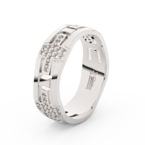 Stříbrný dámský prsten DF 3042, s briliantem 46 47 48 49 50 51 52 53 54 55 56