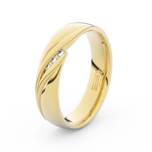 Zlatý dámský prsten DF 3044 ze žlutého zlata, s briliantem 65