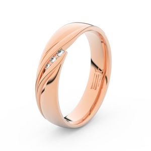 Zlatý dámský prsten DF 3044 z růžového zlata, s briliantem 46