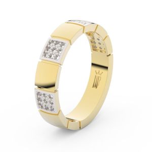 Zlatý dámský prsten DF 3057 ze žlutého zlata, s briliantem 46 47 48 49 50 51 52 53 54 55