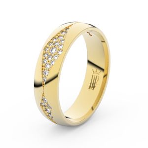 Zlatý dámský prsten DF 3074 ze žlutého zlata, s brilianty 46 47 48 49 50 51 52