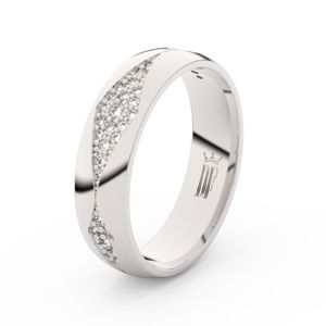 Dámský snubní prsten DF 3074 z bílého zlata, s brilianty 56