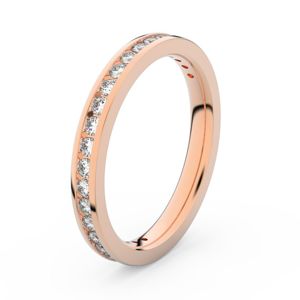 Zlatý dámský prsten DF 3893 z růžového zlata, s briliantem 59