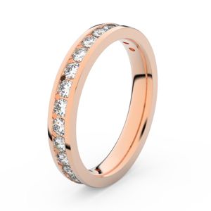 Zlatý dámský prsten DF 3894 z růžového zlata, s briliantem 46 47 48 49 50 51