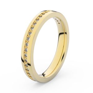 Zlatý dámský prsten DF 3896 ze žlutého zlata, s briliantem 56