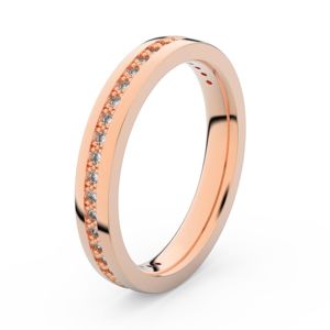 Zlatý dámský prsten DF 3896 z růžového zlata, s briliantem 52