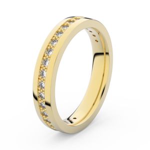Zlatý dámský prsten DF 3897 ze žlutého zlata, s briliantem 53