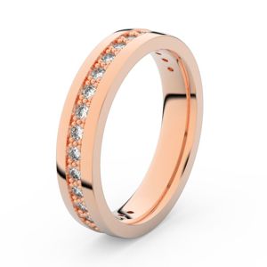 Zlatý dámský prsten DF 3898 z růžového zlata, s briliantem 64