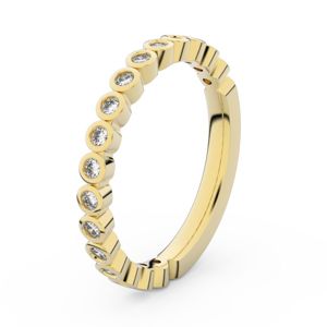 Zlatý dámský prsten DF 3899 ze žlutého zlata, s briliantem 50