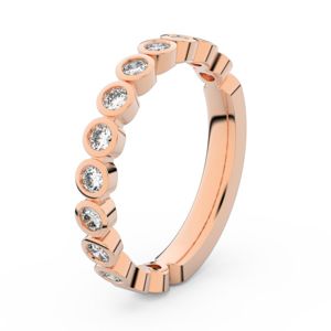 Zlatý dámský prsten DF 3900 z růžového zlata, s briliantem 69