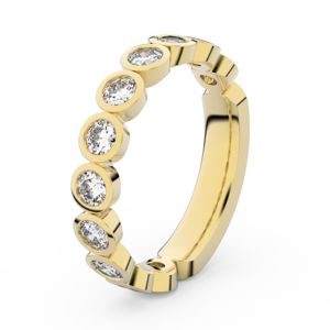 Zlatý dámský prsten DF 3901 ze žlutého zlata, s briliantem 55