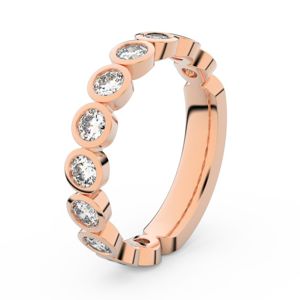 Zlatý dámský prsten DF 3901 z růžového zlata, s briliantem 68