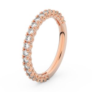 Zlatý dámský prsten DF 3902 z růžového zlata, s briliantem 51