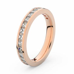 Zlatý dámský prsten DF 3907 z růžového zlata, s briliantem 52