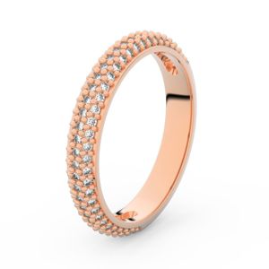 Zlatý dámský prsten DF 3911 z růžového zlata, s briliantem 55