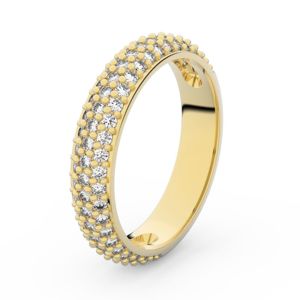Zlatý dámský prsten DF 3912 ze žlutého zlata, s briliantem 65