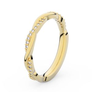 Zlatý dámský prsten DF 3951 ze žlutého zlata, s briliantem 50