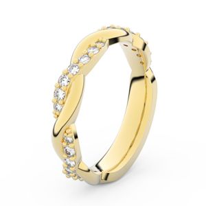 Zlatý dámský prsten DF 3953 ze žlutého zlata, s briliantem 63