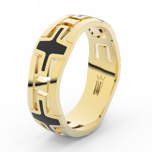 Pánský snubní prsten Danfil DLR3043 ze žlutého zlata 54