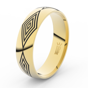 Pánský snubní prsten Danfil DLR3075 ze žlutého zlato 50