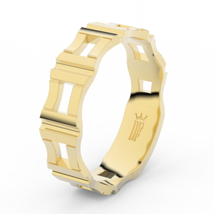 Pánský snubní prsten Danfil DLR3085 ze žlutého zlata 49