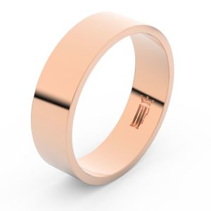 Zlatý snubní prsten FMR 1G60 z růžového zlata, bez kamene 54