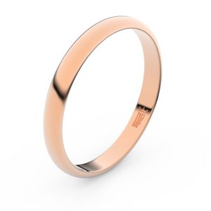 Zlatý snubní prsten FMR 2A30 z růžového zlata, bez kamene 57