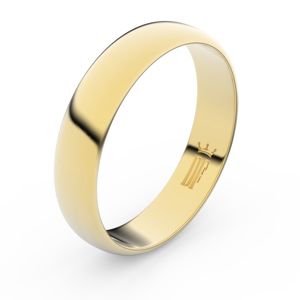 Prsten žluté zlato 585/1000 bez kamene povrch brus 65