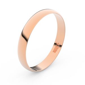 Zlatý snubní prsten FMR 4C35 z růžového zlata, bez kamene 54