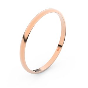 Zlatý snubní prsten FMR 4I17 z růžového zlata, bez kamene 46 47