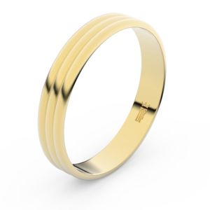 Zlatý snubní prsten FMR 4K37 ze žlutého zlata, bez kamene 46 47 48 49 50 51 52 53 54 55 56 57 58 59 60 61