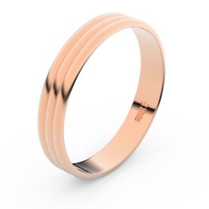 Zlatý snubní prsten FMR 4K37 z růžového zlata, bez kamene 50