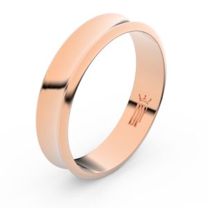 Zlatý snubní prsten FMR 5A50 z růžového zlata, bez kamene 59