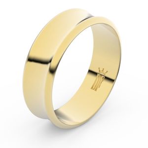 Zlatý snubní prsten FMR 5B70 ze žlutého zlata, bez kamene 66