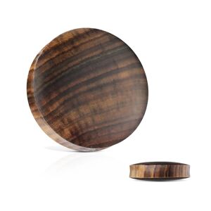 Dřevěný plug do uší - sono wood, přírodní hnědočerný vzor, různé velikosti - Tloušťka piercingu: 3 mm