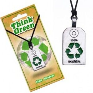 EKO náhrdelník - lesklá známka se symbolem recyklace S5.17