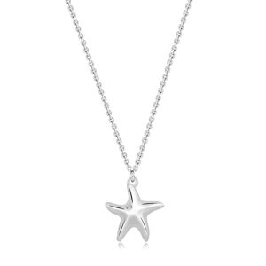 Náhrdelník ze stříbra 925 - motiv mořské hvězdice, čirý briliant