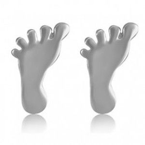 Náušnice z chirurgické oceli stříbrné barvy, nohy Q22.10