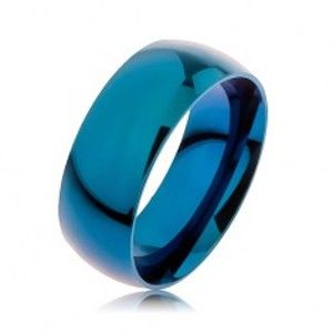 Prsten z oceli 316L, modrá barva, anodizovaný titanem, 8 mm HH4.1
