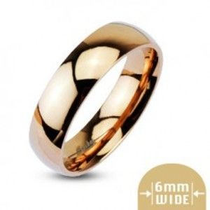 Prsten z oceli v růžovo-zlaté barvě - 6 mm K10.10/11