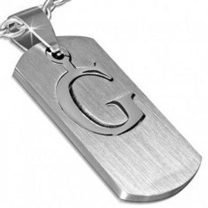 Ocelová známka - lesklé písmeno "G", vyjímatelný střed AC13.13