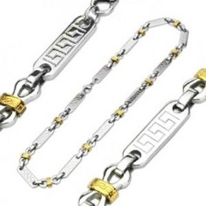 Ocelový náhrdelník - řecký klíč AB8.02