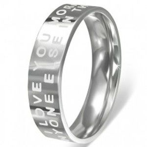 Ocelový prsten - lesklý povrch se zamilovaným nápisem K18.4