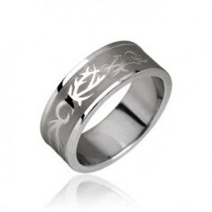 Ocelový prsten - tribal motiv F3.5