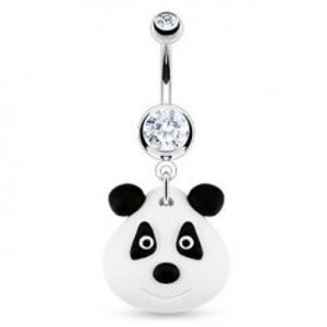 Piercing do pupíku - FIMO panda Y11.5