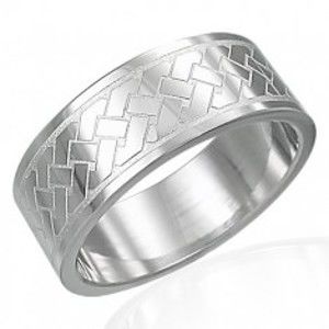 Prsten z chirurgické oceli - Keltský pletený vzor D13.13