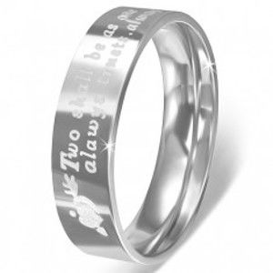 Prsten z nerezové oceli - srdce se šípem a vyznání lásky B5.07