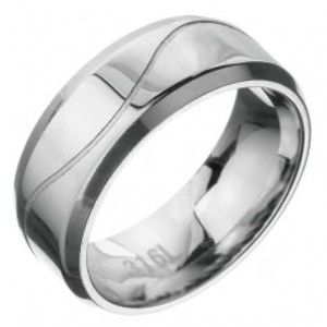 Prsten z oceli - obroučka s jednou vlnou C21.11