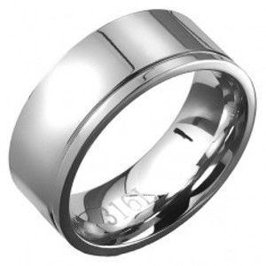 Prsten z oceli - obroučka s rýhou podél obvodu C25.1