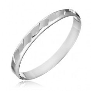 Prsten ze stříbra 925 - lesklé zbroušené tvary H10.11